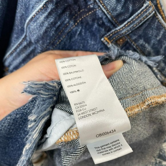 Free People Blue Dark Wash Bailey Denim High Waist Skirt - Picture 7 of 9